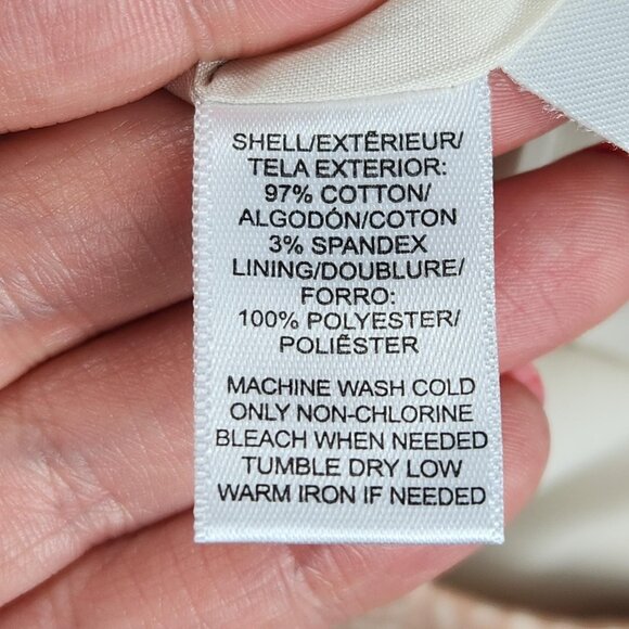 Ann Taylor LOFT Skirt Womens 8 Pink Tan Cotton Blend Pencil Knee Length NEW - Picture 10 of 10